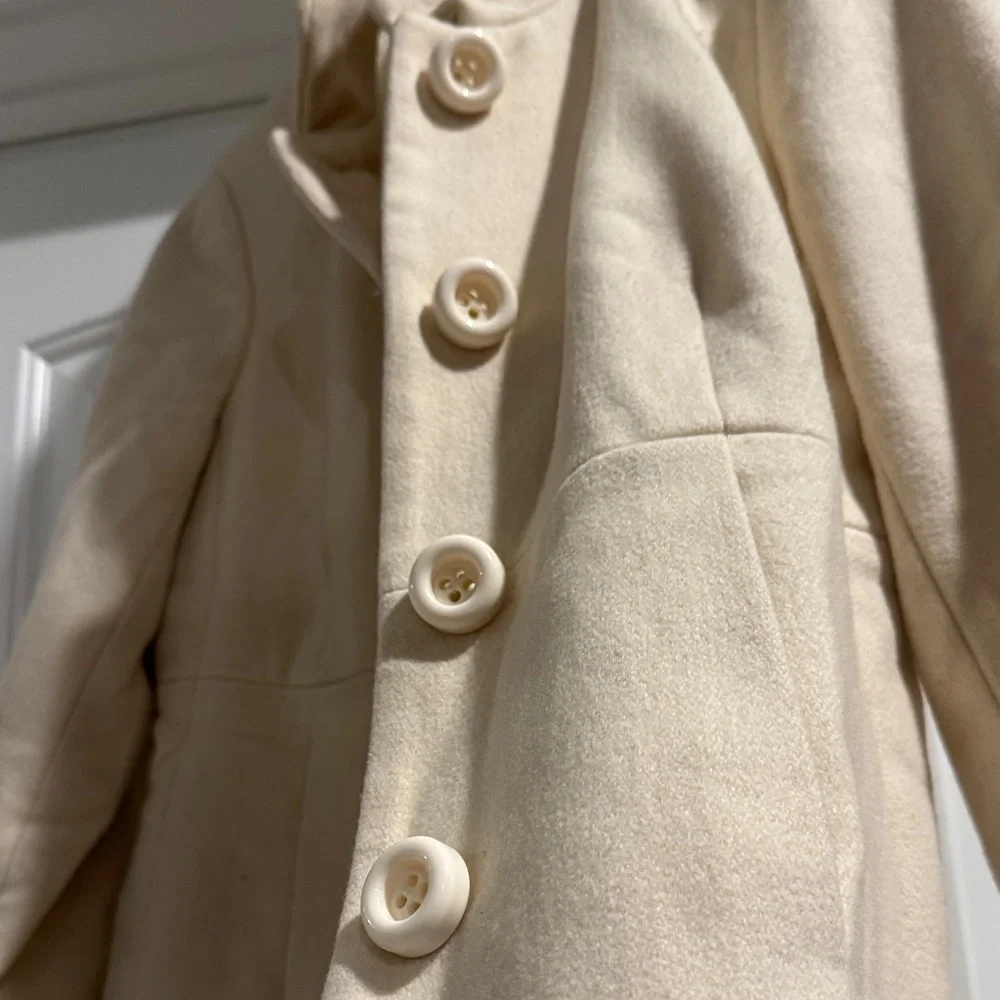 J. Crew Cream Wool winter Coat - Picture 6 of 9
